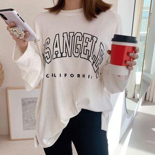 Letter Loose-fit Napped T-shirt