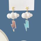 Lightning Cloud Acrylic Asymmetrical Dangle Earring