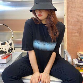 Short-sleeve Letteing T-shirt