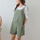 Spaghetti-strap Pocket-detail Playsuit