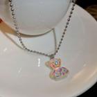 Bear Acrylic Pendant Alloy Necklace Necklace - Bear - One Size