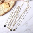 Alloy Pendant Layered Necklace Set Of 4 Pcs - One Size