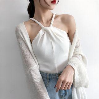 Halter Knotted Knit Top