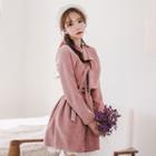 Modern Hanbok Corduroy Mini Skirt In Pink One Size