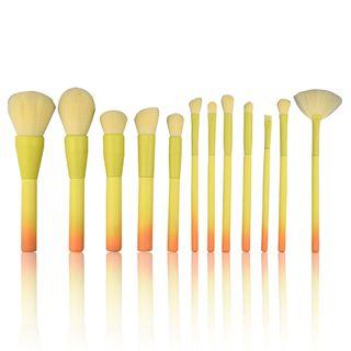 Set Of 14: Gradient Handle Makeup Brush As Shown In Figure - One Size