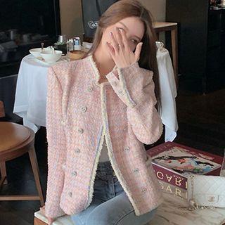 Cropped Tweed Coat