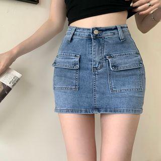 High-waist Slim-fit Mini Skirt