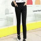 Dotted Slim-fit Padded Pants