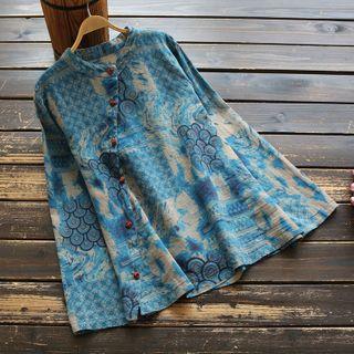 Printed Linen Top