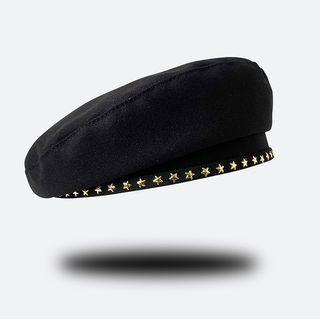 Star Studded Beret Black - M
