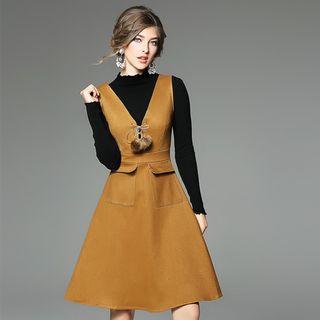 Set: Knit Top + Suspender Dress