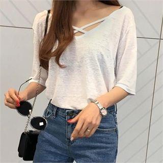 Cross-strap Front T-shirt