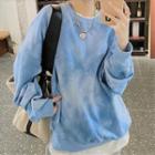 Tie-dye Round-neck Long-sleeve Sweatshirt