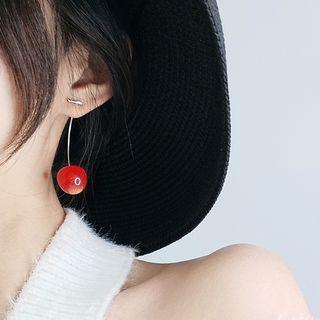925 Sterling Silver Cherry Drop Earring