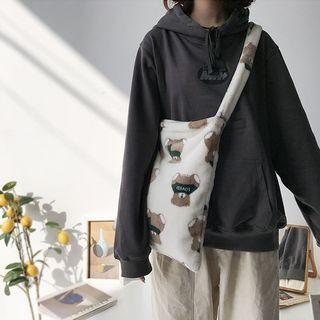Bear Print Crossbody Tote Bag