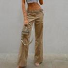 Low-waist Straight-cut Cargo Pants