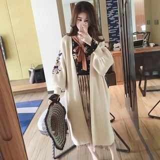 Embroidery Long Cardigan