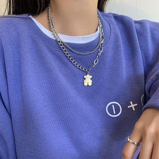 Bear Alloy Pendant Necklace