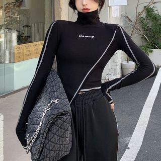 Long-sleeve Asymmtcial Top