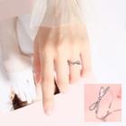 925 Sterling Silver Bow Ring 1pc - As Shown In Figure - One Size