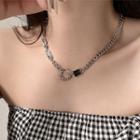 Asymmetrical Chain Necklace Silver - One Size