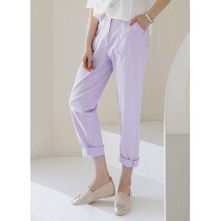 Pastel Patch-pocket Baggy Pants