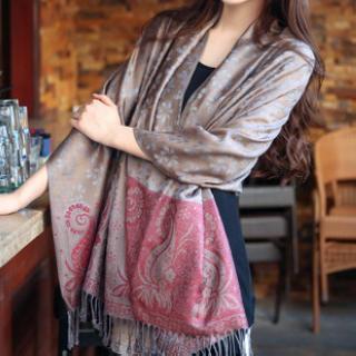 Fringed Patterned Scarf