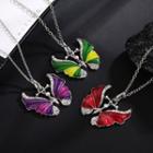 Embellished Butterfly Pendant Necklace