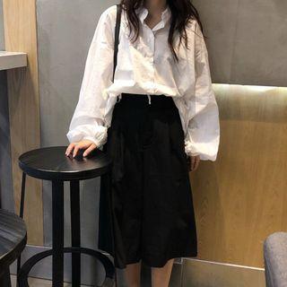 Plain Blouse / Crop Wide Leg Pants