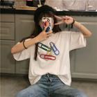 Elbow Sleeve Graphic T-shirt