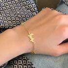 Alloy Butterfly Bracelet Gold - One Size