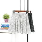 Dotted Drawstring A-line Skirt