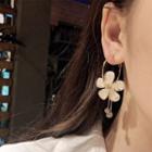Alloy Rhinestone Flower Dangle Earring E829 - One Size