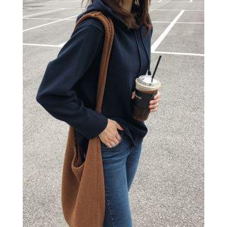 Banded Cotton Loose-fit Hoodie