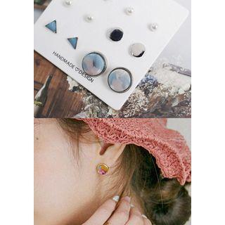 Various Stud Earring Set (12 Pcs)