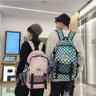 Checkered Applique Backpack