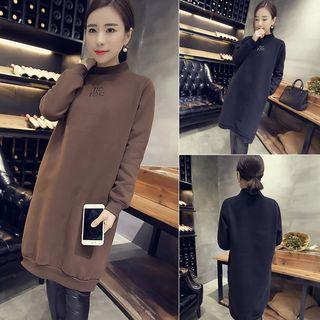 Stand Collar Pullover Dress