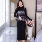 Set: Peplum Top + Knit Skirt