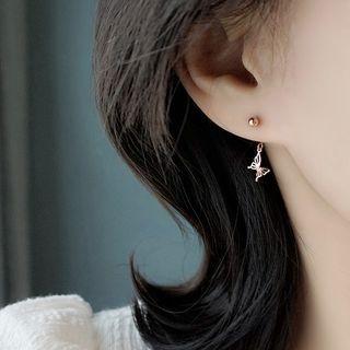 Butterfly Sterling Silver Through & Through Earring