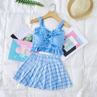 Set: Two Piece Tankini + Swim Skirt