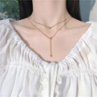 Geometric Layered Necklace Necklace - Gold - One Size