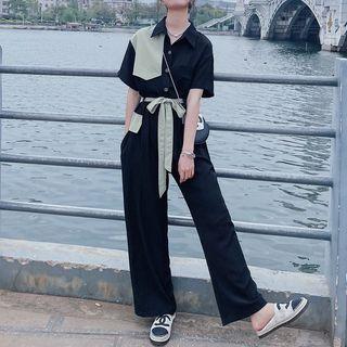 Two-tone Loose Fit Jumpsuit