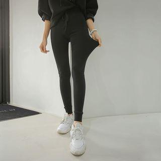 Drawcord-waist Jogger Leggings