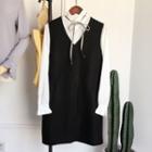 Sleeveless V-neck Shift Dress / Shirt