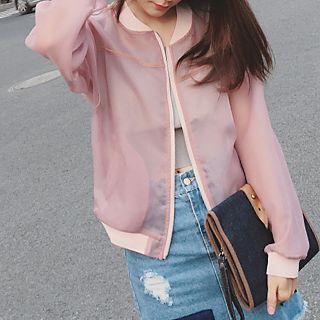 Sheer Baseball Jacket
