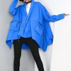 Irregular Hem Oversize Zip Jacket