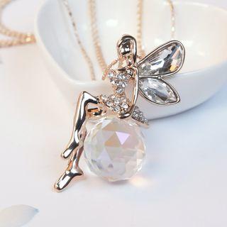 Rhinestone Angel Necklace