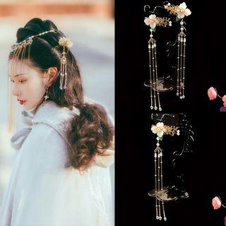 Set Of 2: Flower Fringed Hair Clip H64 - 1 Pair - One Size