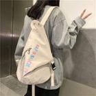 Lettering Asymmetrical Backpack