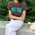 New York Letter Crop T-shirt